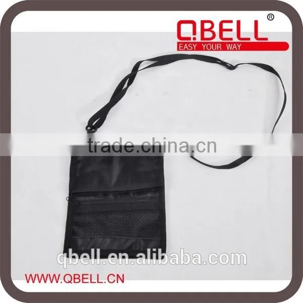 Customized high quality neck strap wallet/ neck hanging bag for travel or sport