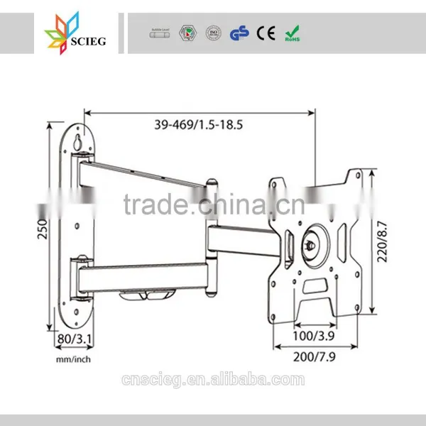 Rotation tv Wall Mount tv Wall Mount Bracketfull Motion 360 Degree tv Wall Mount photo-2