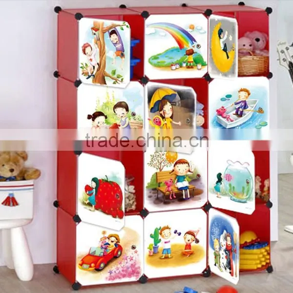 Bedroom Almirah Designs 16 Cartoon Door Large Clothes Almirah,folding Cute Children Plastic Almirah photo-4