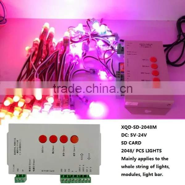 Cheapest For 2048 PCS Lights DC12V-DC24V 3 Years Warranty Led Strip Rgb Remote Controllers Full Color SD Card LED Controller photo-3