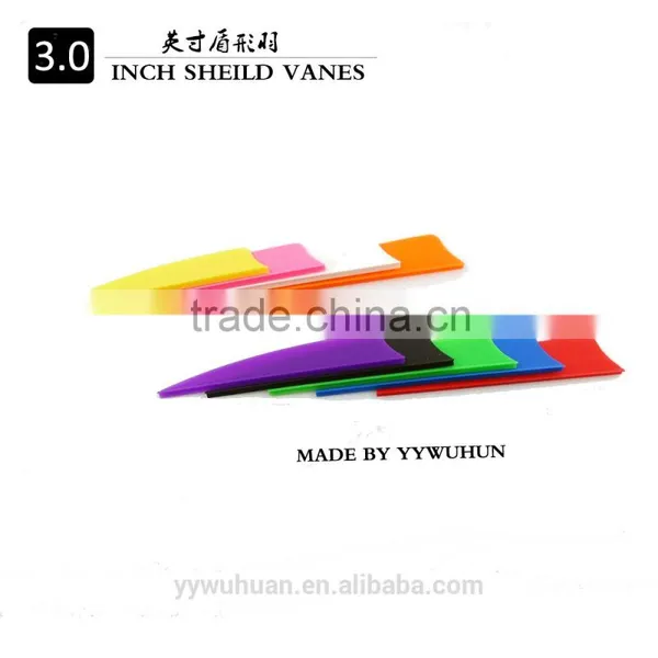 3inch Shield Arrow Vane, Fletching With Different Colors for Bow and Arrow photo-3