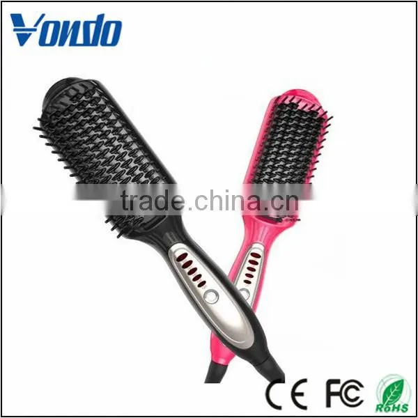 Multi-function Hair Straightener Curler HZ500 PTC Heating Hair Straightener With Brush photo-6