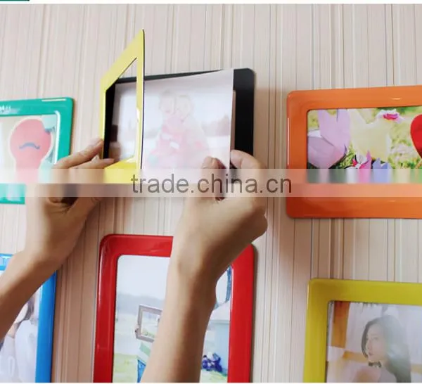 Colorful 8" x 10"glossy Photo Frame Wholesale Gifts Fridge Magnet Photo Frame Magnetic Photo Frame Stick on the Wall photo-2