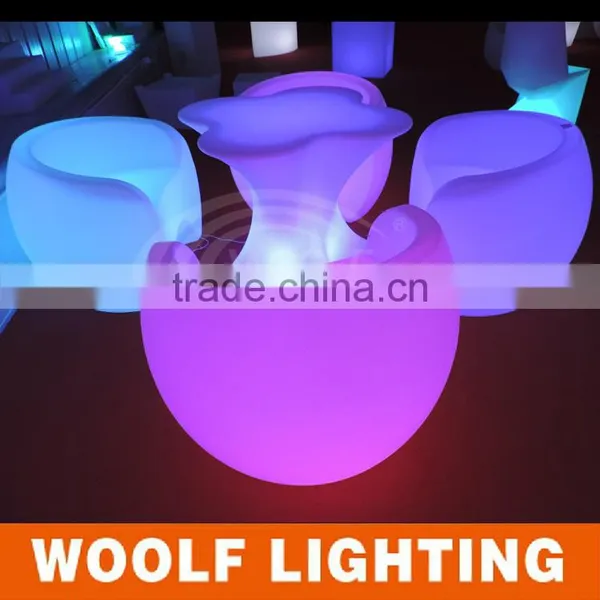 Modern Hotel Nightclub Bar Illuminated LED Sofa photo-3