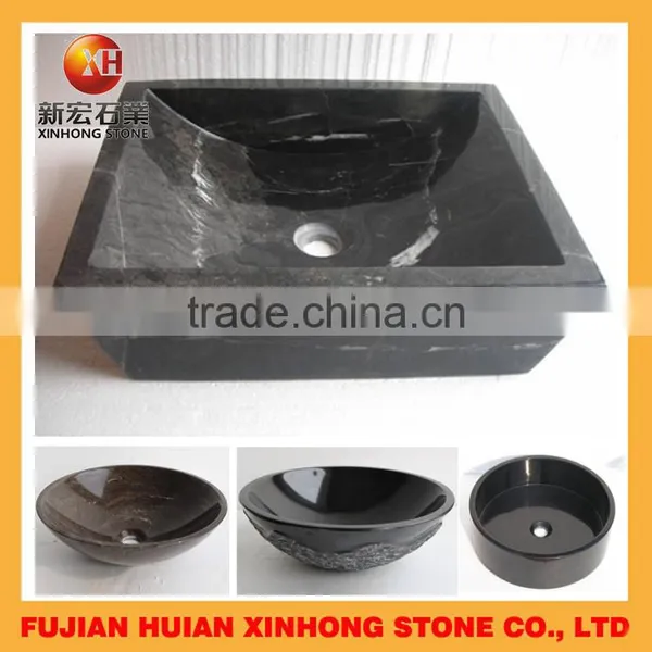 Oval Shape Nature Stone Basin With Polished Inside photo-3