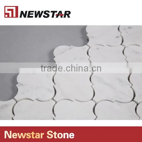 Newstar Italian White Carrara Arabesque Kitchen Bathroom Wall 12x12 Tile Mosaic photo-3