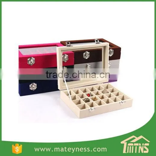 Glass Velvet Ring Jewelry Box photo-3