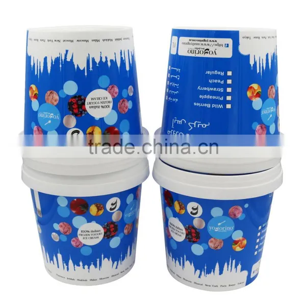 OEM IML Plastic Disposable Food Container,Ice Cream Containers Quart Packaging photo-3