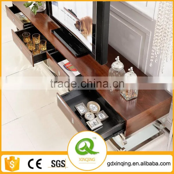 E359 Modern Wooden TV Cabinet With Showcase photo-3