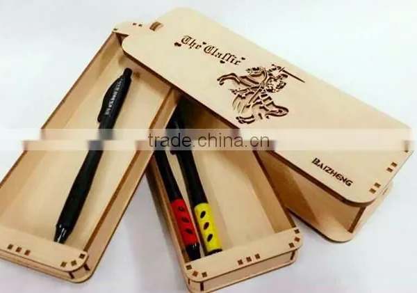 Large Capacity Wooden Cool Pencil Case Design Hot Selling photo-2