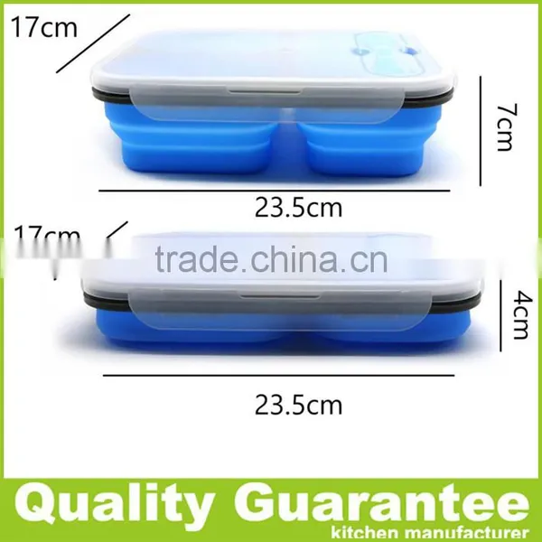 Microwave Bento Box Silicone Lunch Box photo-3