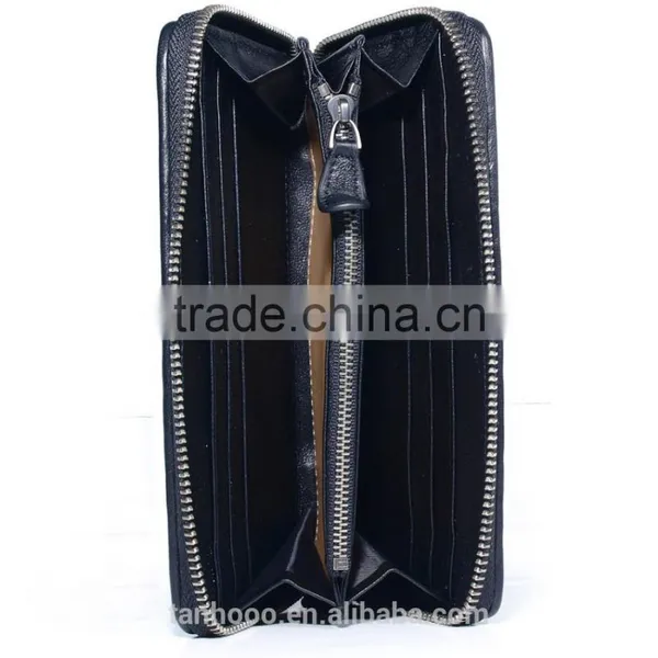 Double Zipper Multifunction MK Leather Wallet for Women photo-4