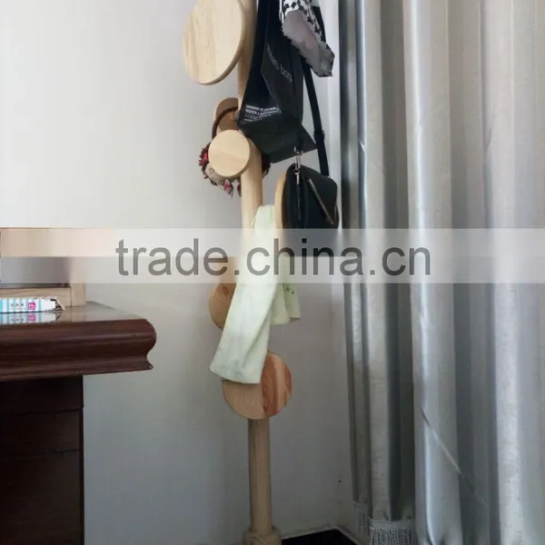 Wooden Clothes Drying Rack Stand Coat Rack Bag Rack Modern Design photo-4