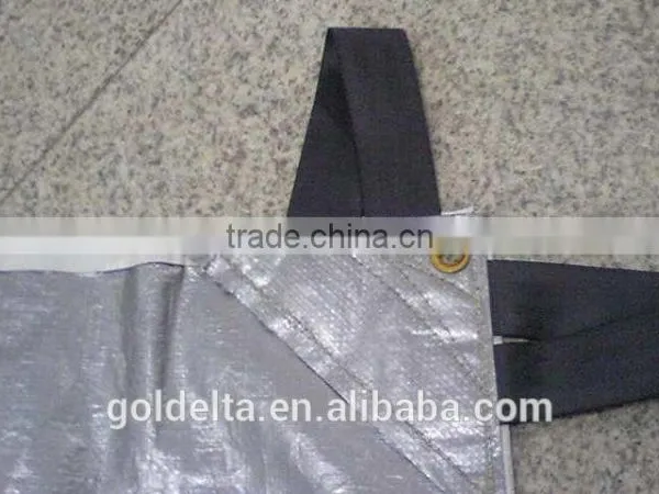 All Tarp pe Tarp Heavy Duty Tarp Water Proof Plastic Cover Dust Resistant Outdoor Cover Silver Black photo-5