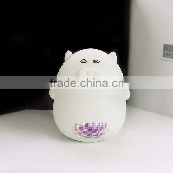 Pig Shape Silicone Animal Led Alarm Clock Night Light For Kids photo-2