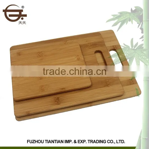 Wholesale Various Size Eco-friendly Square Bamboo Meat Bamboo Cutting Board