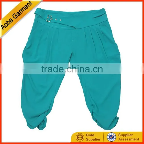 100% Polyester Wholesales Women Summer Elasticated Waist Women Pants