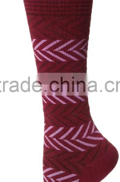 Women's Chevron Compression Socks With Merino Wool and Bamboo photo-5