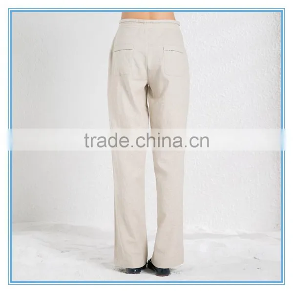 Linen Fabric Casual Women 's Fashion Pants photo-3