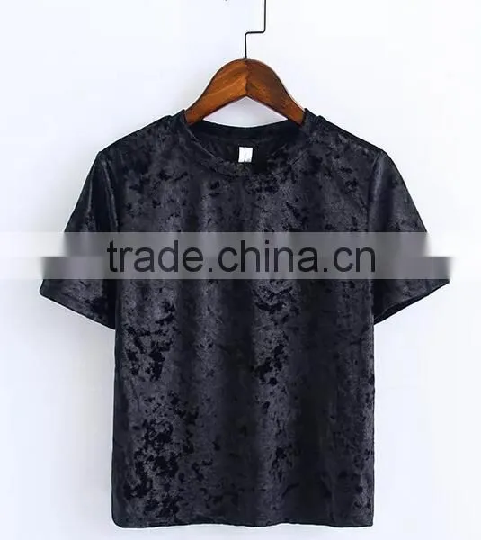 Runwaylover EY2389B Ladies Sexy 2017 Short Sleeve Crop Tops photo-5