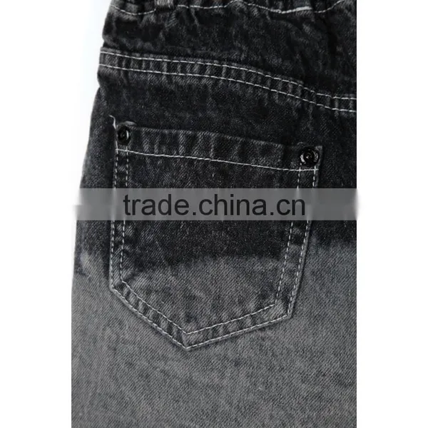 100% Cotton Ripped Frayed Design Contrast Color Fancy Kids Jeans Leisure Latest Boys Ripped Fashion Jeans photo-3