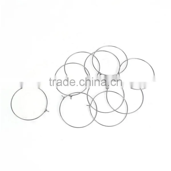 Stainless Steel Wine Glass Charms Round Silver Tone Custom Wine Glass Charms photo-3