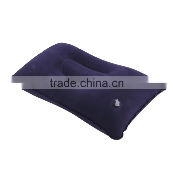 1pc Outdoor Portable Folding Air Inflatable Pillow Double Sided Flocking Cushion for Travel Plane Hotel Hot Worldwide photo-4