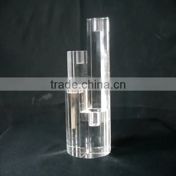 Hot Sale !!! Upscale Crystal Cube Candle Holder for Tea Light Candle Holder Centerpieces JKC-0003 photo-2