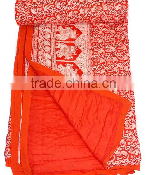 Shop Online Excluisve Indian Block Print Cotton Quilts / Blankets Jaipuri Razaiaa