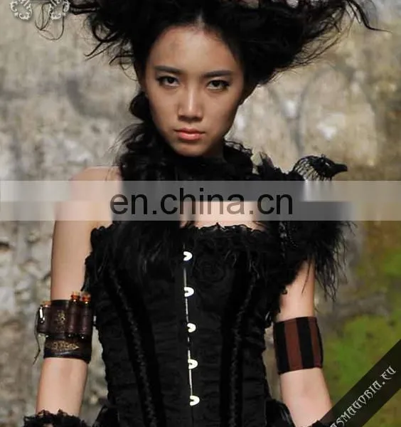 Steampunk Style Waistband Armband Made of Synthetic Leather photo-6