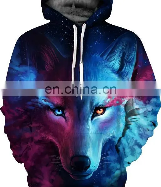 Wolf 3D Hoodie Printed, Sleeve Pullover Hoodie, Sports Hooded Sweatshirt for Women/Men photo-2