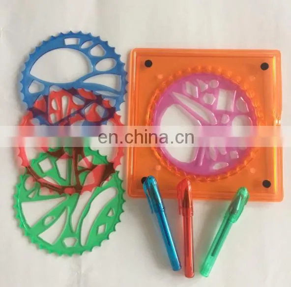 Art Spiral Amazing Kit Plastic Drawing Rule Spirograph Toys