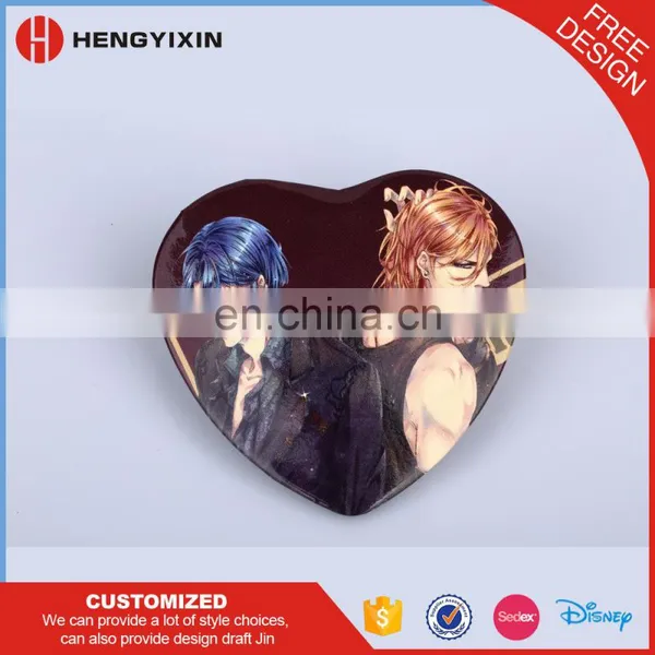 Custom Logo Custom Heart Button Pin Badge photo-5