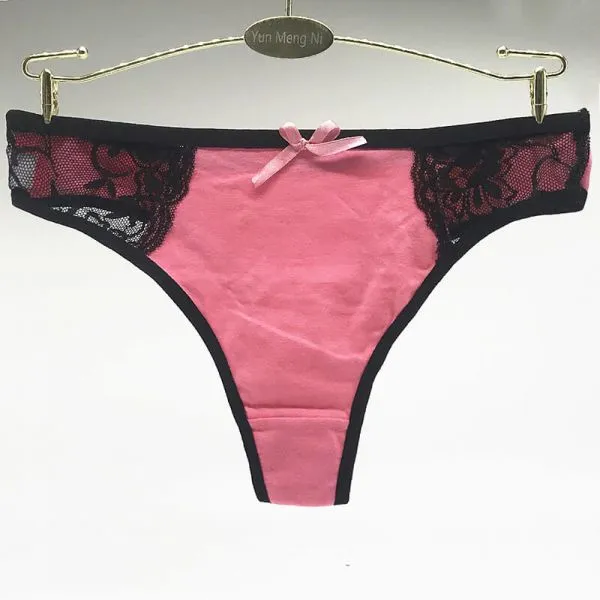 Yun Meng Ni Sexy Underwear 2018 New Style Cheap Stocklot T-back Breathable Cotton Thong For Lady photo-3