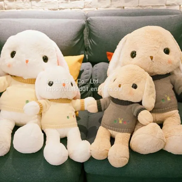 LONG EAR PILLOW WHITE RABBIT
