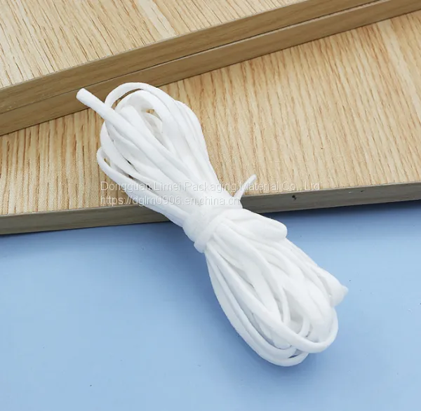 Flat Elastic Earloop for Face Mask Cheap Price Flat Colorful Elastics 5mm Face Cover Ear Rope Making