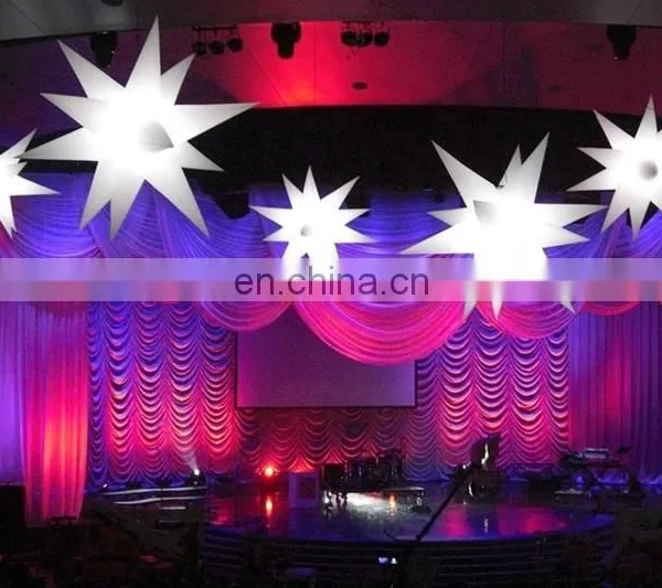 Luxurious Night Club Decoration Advertising Hanging Props RGB Color LED Light Inflatable Star photo-3