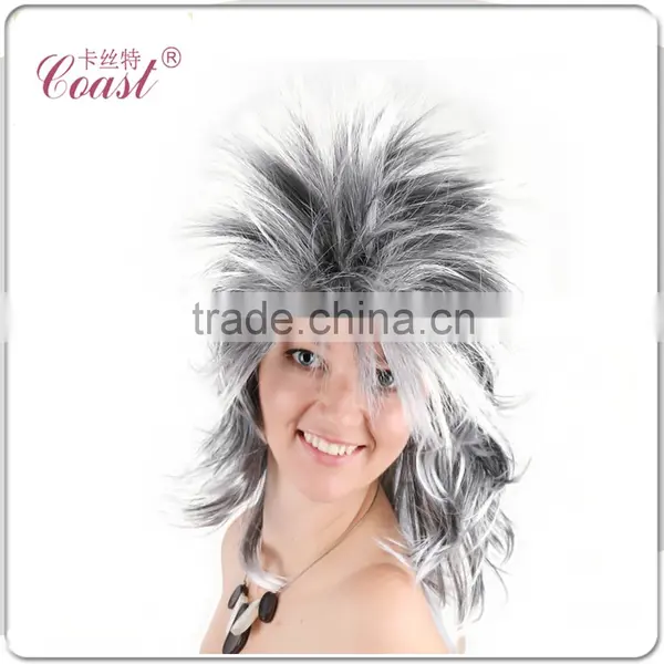 Cheap Fashion Rock Star Fake Spiky Punk Synthetic Hair Wig photo-3