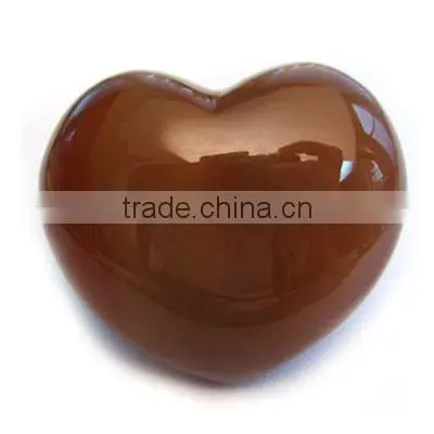Puffy Heart Shaped Carnelian Stone 35MM