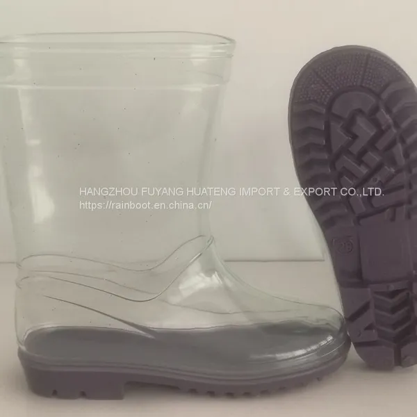 2027 New Fashion Colourful Transparent Kid Boots,Transparent Child Boots,Transparent Children PVC Boots,Popular Style Kid Boot photo-3