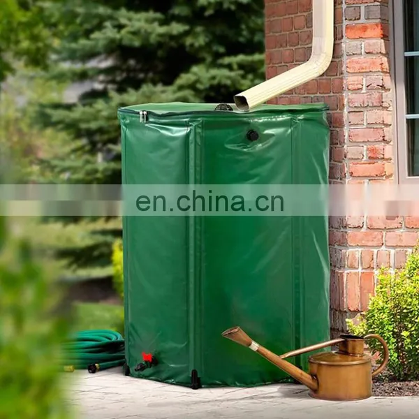 1000 Liters Garden Large Plastic Heavy Duty Pvc Grey Folding Collapsible Rain Water Harvesting Barrel Tank for Sale photo-2
