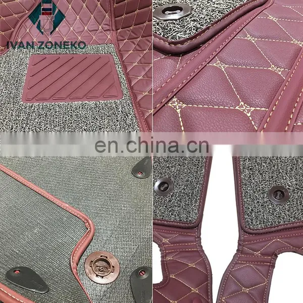 Auto Accessories Vehicle Interior Leather Floor Car Mats 5 Seat Set for Ssangyong Kyron 2007-2015 photo-5