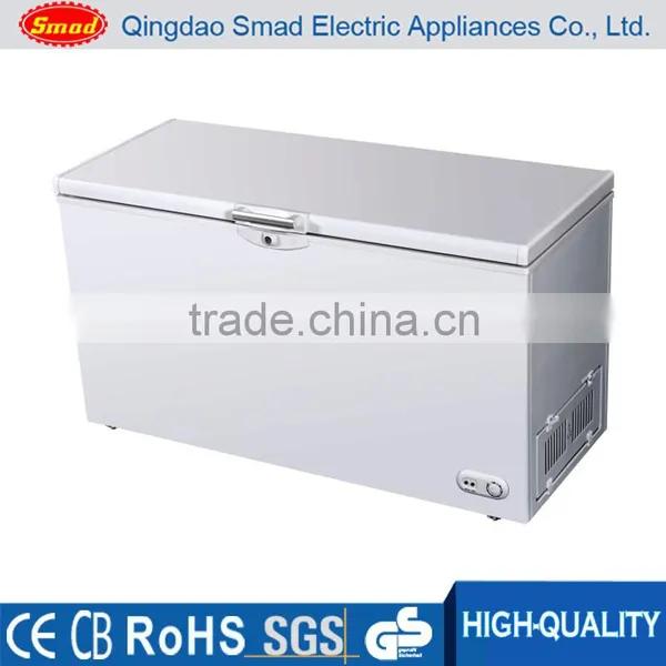 Portable Top Open Solid Door Deep Chest Chiller Freezer With Wheels photo-5