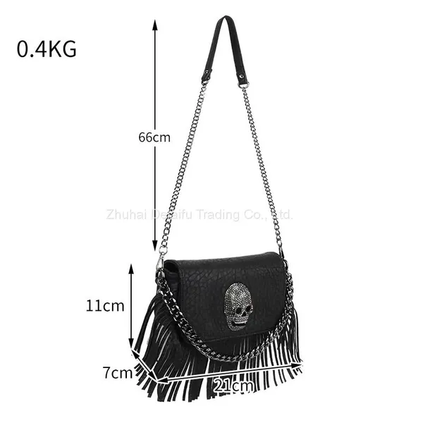 Women Fashion Crossbody Shoulder Bag Small Bag Personalized Tassel Bag photo-5