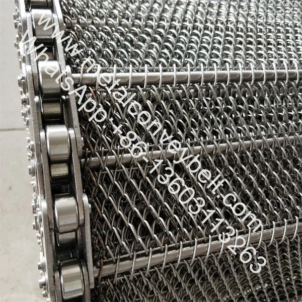 Stainless Steel 304 316 310 Chain Driven Wire Mesh Belt for Meat Biscuit Food Industry photo-3