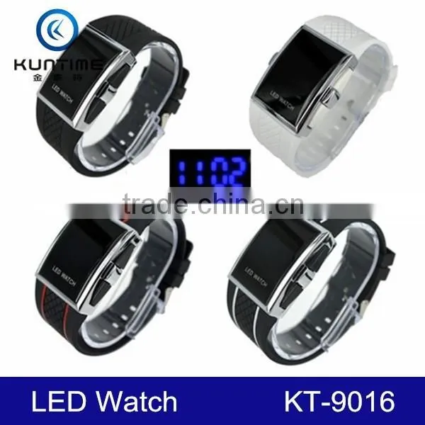 2014 Promotional Popular Fashion Rubber Men's LED Watches for Students