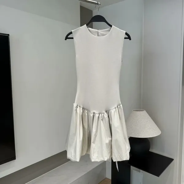 Spring and Summer New Fashionable, Simple and Sweet Style Double-sided Fabric Patchwork Dress photo-5