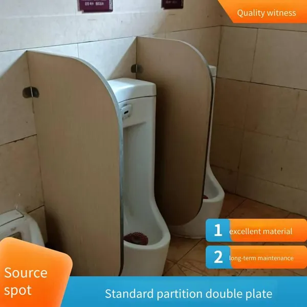Partition Boards for Public Restrooms in Zhongjiang Dekang Hospital Hotel. Second-generation Anti-bacterial Boards in Wood Grain Color. High-density Waterproof Boards of Sanlihe Brand photo-5