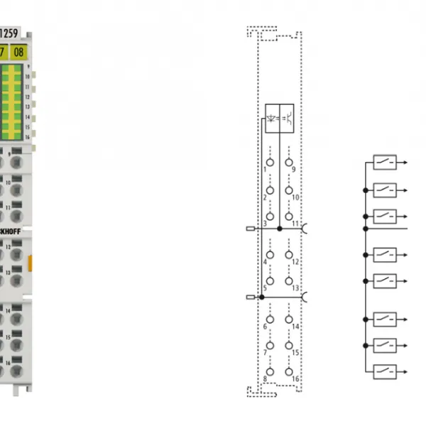 Beckhoff EL1259 EtherCAT Digital Input Output Terminal 8DI 8DO 24V DC Multi-Timestamp High-Speed I/O Module photo-5