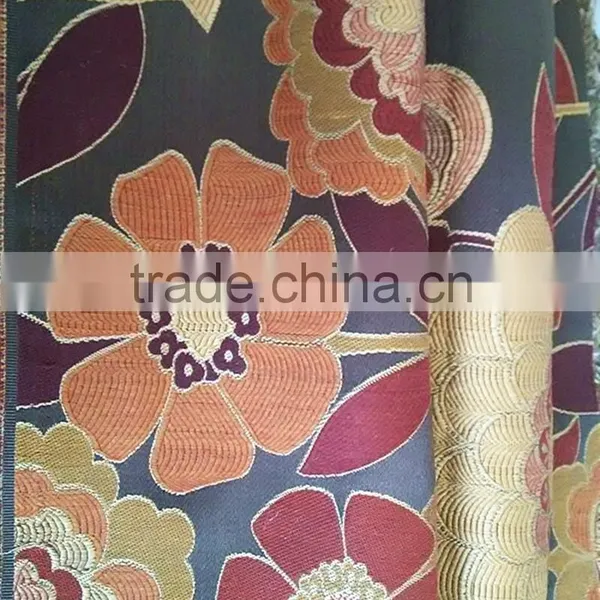 2016 China Supplied Flower Sofa Fabric Spun Polyester Fabric photo-3